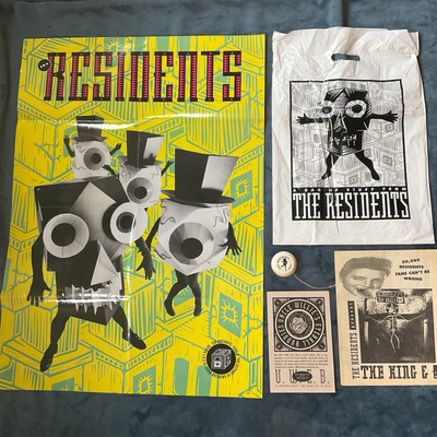 The Residents Cube-E Tour Souvenirs -Program Poster+Yo-Yo+Bag+Catalogs