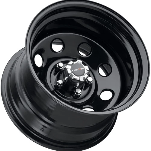 (Set of 4) Vision 85 Soft 8 15x8 5x4.5" -29mm Gloss Black Wheels Rims 15" Inch Foto 3 de 4