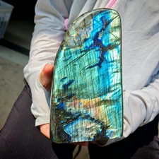 6.05LB Natural Labrador moonstone quartz free form mineral specimen  2750g