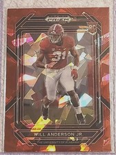 2023 WILL ANDERSON JR Panini PRIZM ROOKIE / RC RED CRACKED ICE PRIZM #162 