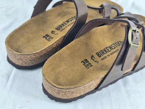 Birkenstock Mayari Habana Oiled Brown Leather Sandals EU 38 / US 7- 7.5 NWOT - Picture 7 of 7