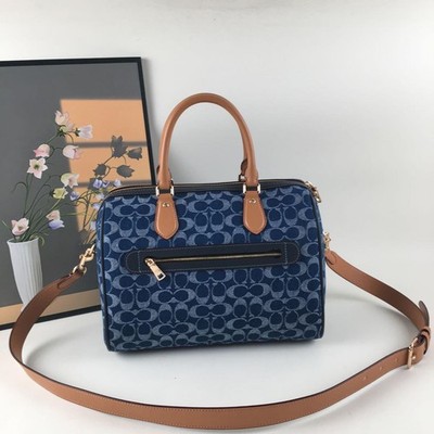Coach Rowan small Satchel Bag In Signature Denim Canvas CY699 17.5