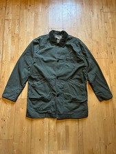 Giacca LL Bean Chore uomo grande alta verde kaki field fienile cappotto vintage USA