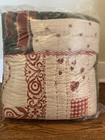 New Pottery Barn Holiday Love Patchwork Heirloom Full Queen Quilt Christmas