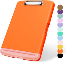 Plastic Clipboard with Storage, 8.5 X 11 Storage Organization Box Side-Opening,