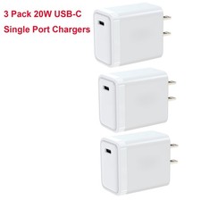 20W USB C PD Fast Wall Charger Power Adapter for iPhone 16 15 14 iPad Samsung