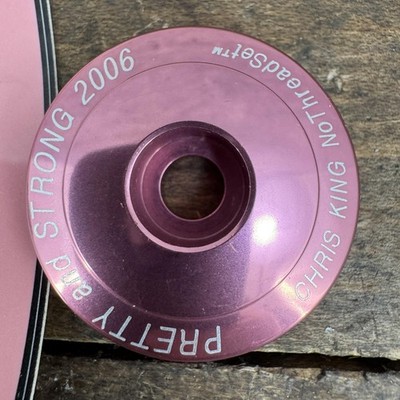 Chris King NoThreadSet Headset Top Cap Pretty And Strong Pink 1 1