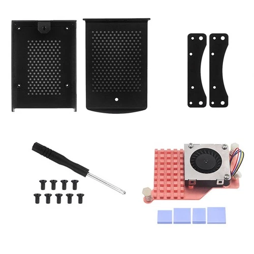 3X(For  5 Aluminum Alloy Case Metal  Heatsink with Cooling Fan for  5 U7J5)7695