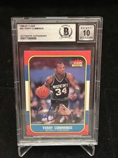 1986-87 Fleer Terry Cummings RC ROOKIE Signed BGS 10 AUTO