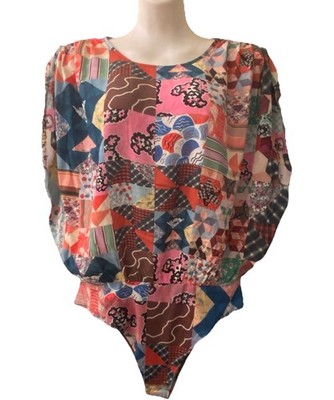 Desigual Body Suit Johnson Hartig Mosaic Patchwork Eco Friendly Resort Large