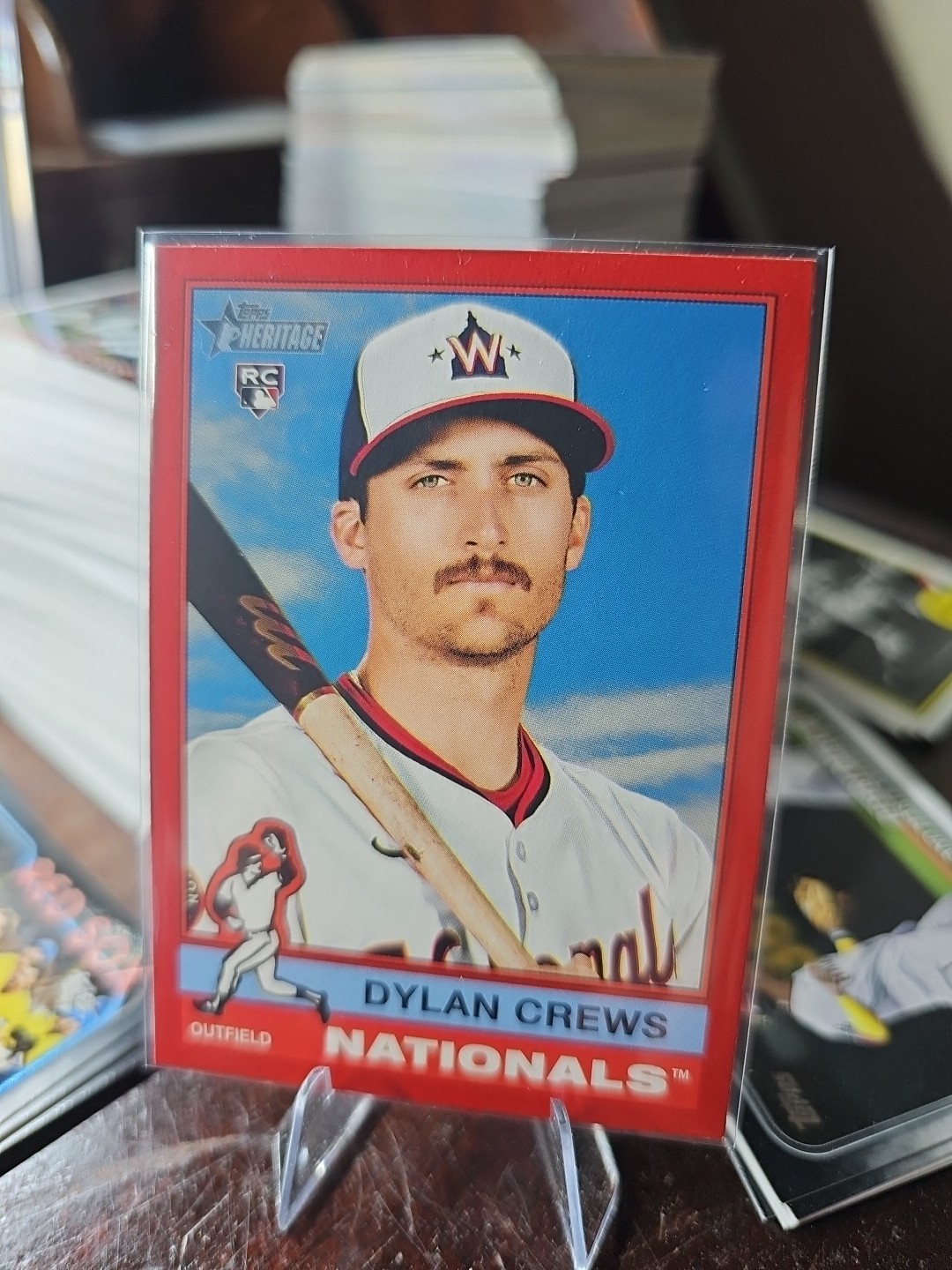 2025 Topps Heritage - Dylan Crews #247 Red Border (RC)