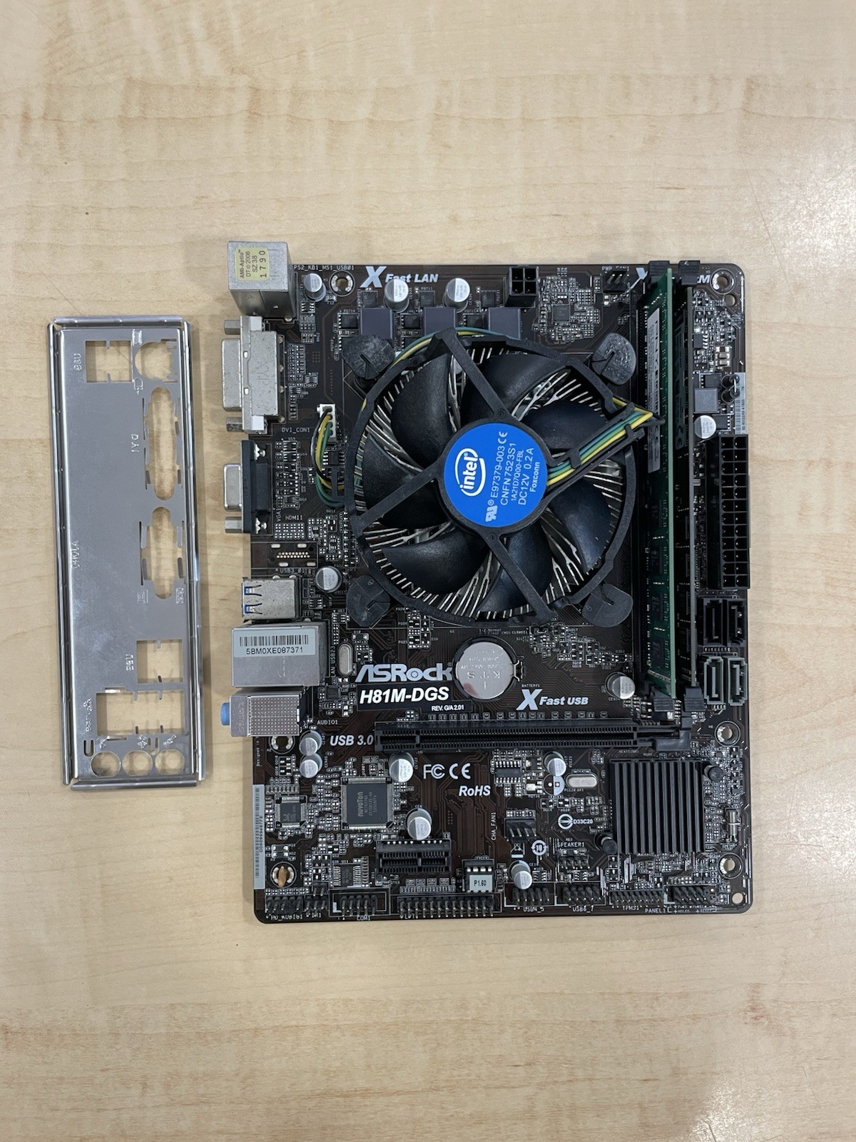 Mainboard H81M-DGS + CPU Intel Core i5 4th + RAM 16 Gb + Dissipatore