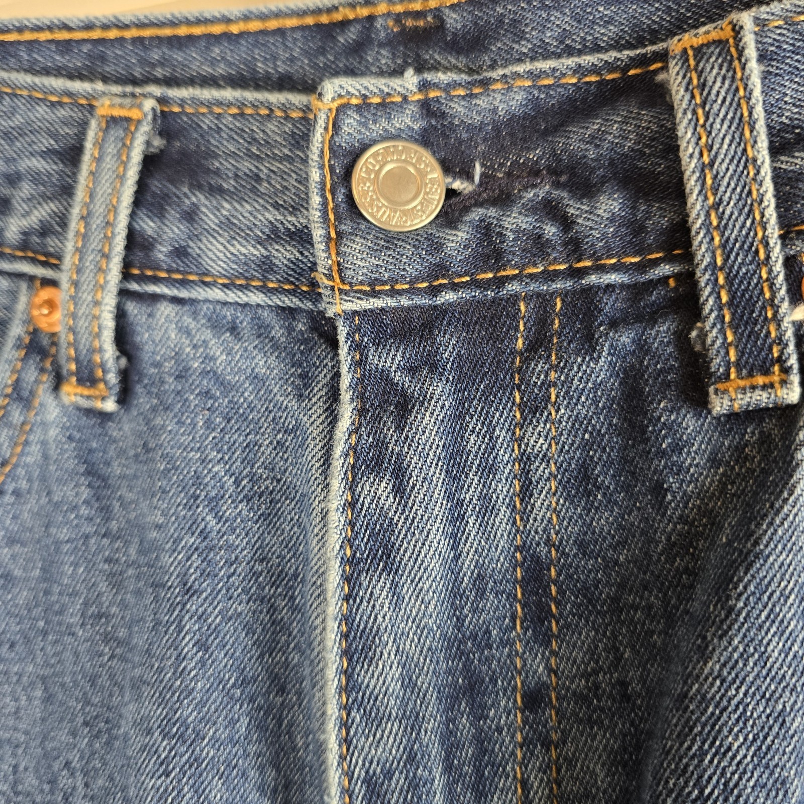 Levi's 505/ Rare "Blank" Tag/ Men's Regular Fit Jeans Straight Leg Sz W33 x L32 image 7