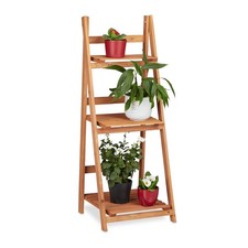 Wooden flower staircase Multi-Tier Plant Rack Space-saving Lightweight