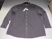 NWT's Roundtree & Yorke Gold Label Non Iron Blue Multicolor Shirt XLT Tall