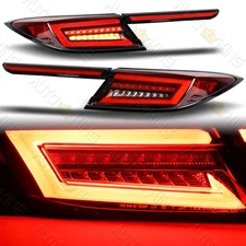 FIT 22-24 SUBARZ BRZ / TOYOTA GR86 RED/CLEAR LENS DRL LED BAR REAR TAIL LIGHTS
