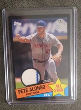 2020 TOPPS PETE ALONSO 1985 RETRO ALL-STAR BLACK PARALLEL RELIC CARD #/199 