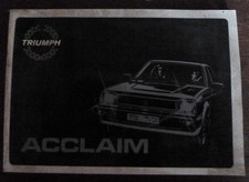 Revue technique Triumph ACCLAIM