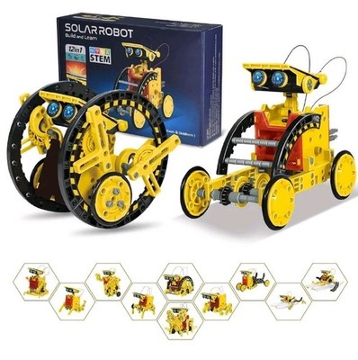 Solar Robot Build And Learn Toy STEM Educational & Fun, 12 in 1 Builds, 8+