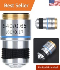 40X Achromatic Lens for Biological Microscopes - Clear Images, Durable Material