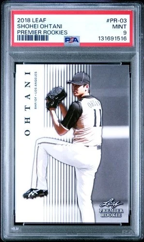 2018 Leaf #PR-03 Shohei Ohtani  ROOKIE CARD Dodgers Angels PSA 9 Mint