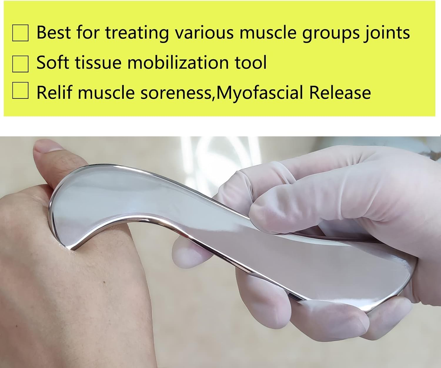 Stainless Steel Muscle Scraper Tool, Scraping Massage Tools for Physical Therapy