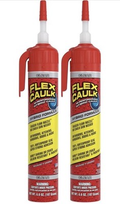 (1) Flex Caulk Waterproof  Weatherproof Hybrid Polymer Sealant Clear, Paintable