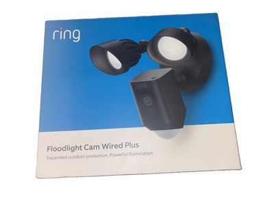 Ring Floodlight Cam Wired Plus - Full HD Surveillance Camera - Black