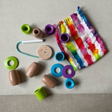 Lovevery Threadable Bead Kit and Drawstring Bag 16-18 months