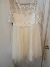 short wedding Dress with full Tull skirt