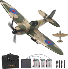Volantexrc 3-CH  Remote Control Airplane Spitfire Fighter for Beginners and Kids