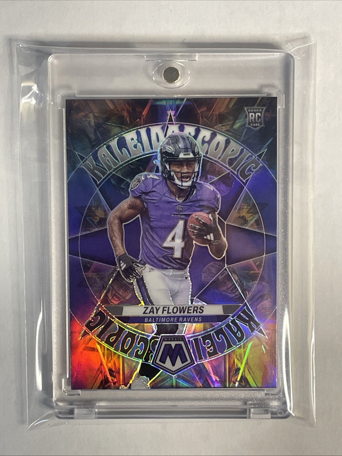 2023 Panini Mosaic Football Zay Flowers Kaleidoscopic Rookie Case Hit SSP- RC