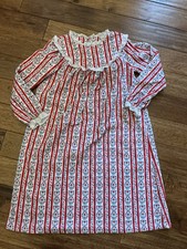 Lanz Of Salzburg Floral Flannel Nightgown 6/6x