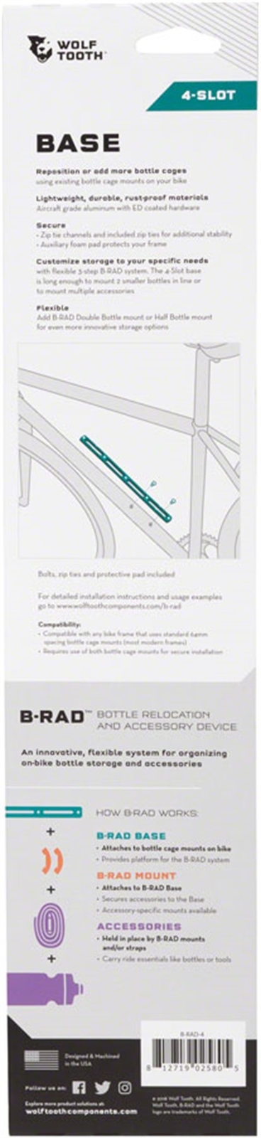Компоненты зуба волка Базовое крепление B-RAD 4
