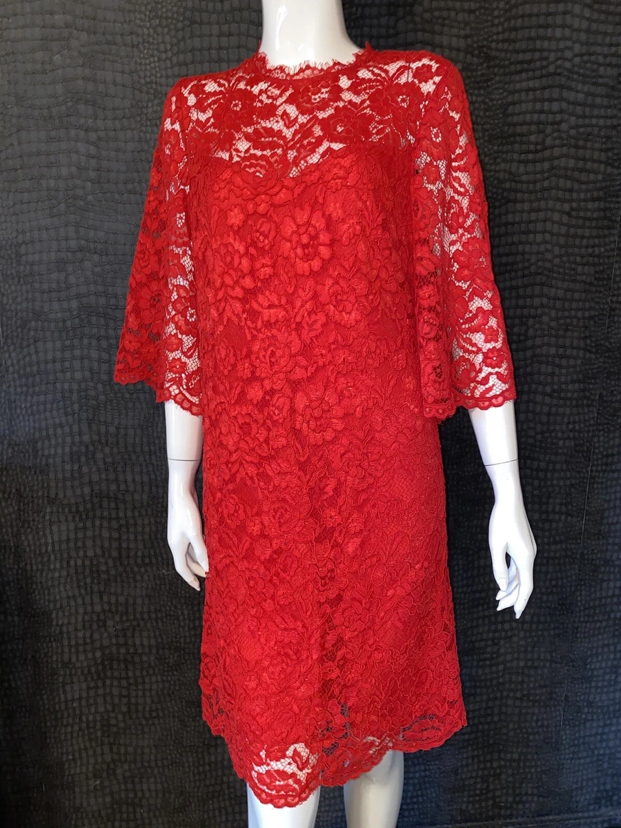 Monsoon red lace dress cheap