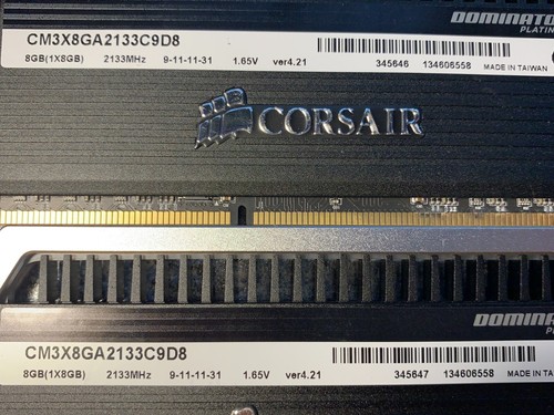 🆗 CL9 DDR3-2133MHz 16GB =2x 8GB Corsair Dominator Platinum Memory =2400 C10 RAM - Picture 8 of 12