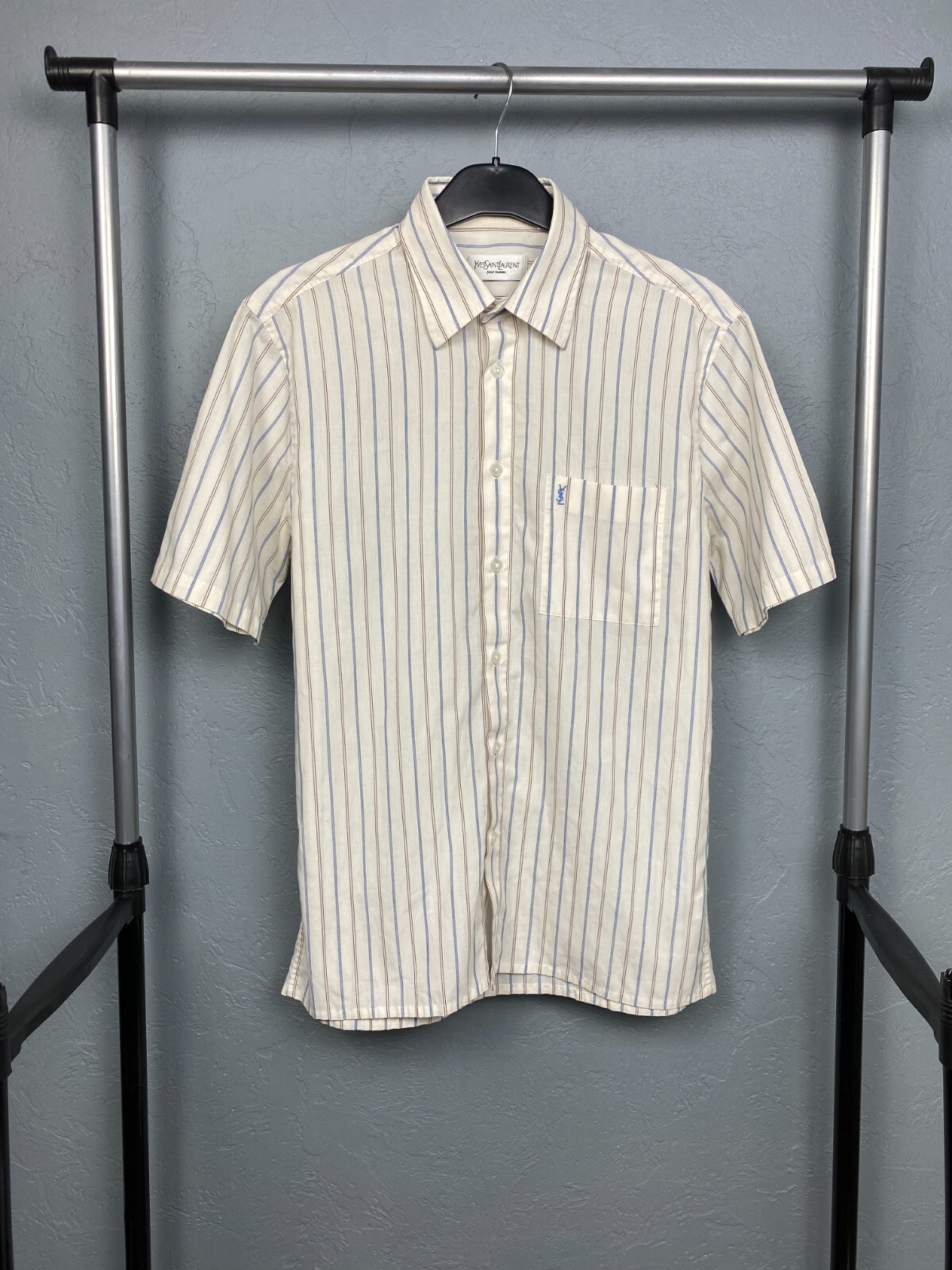 Camicia da uomo a righe Yves Saint Laurent YSL taglia M