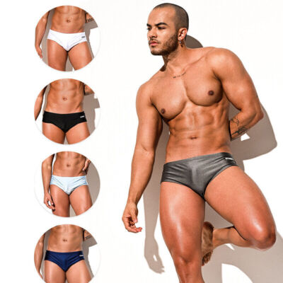 Herren Badeslips Strand Bademode Trunks Low Rise Bikini Badeshorts Comfy