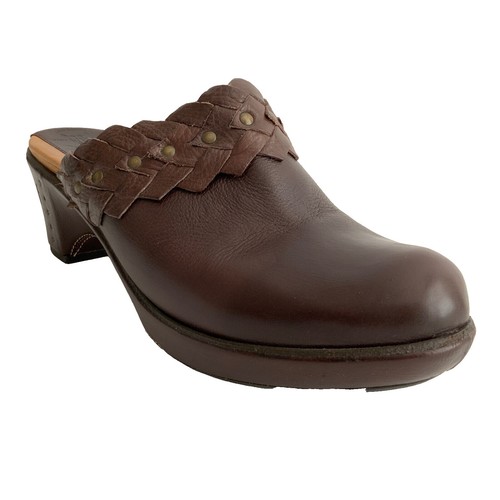 FRYE Shoes CLARA O RING Womens Size 6.5M Brown Leather Clogs  display picture 3