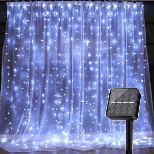 AU 3M*3M Solar Power Curtain Lights Fairy String Xmas Party Outdoor Garden Lamp - Picture 23 of 50