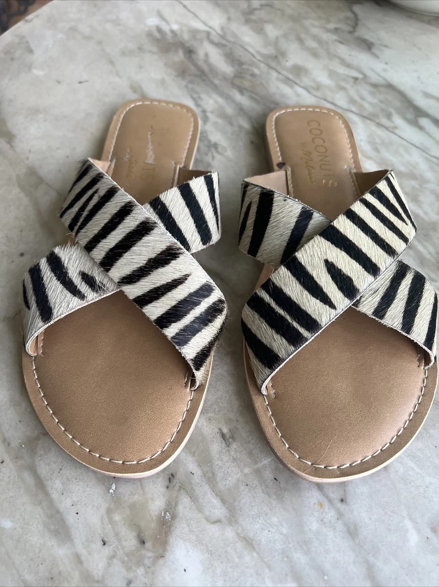Coconuts By Matisse Zebra Print Slides Factory Sale www