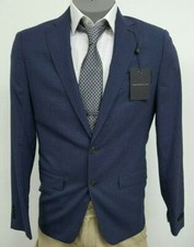 John Varvatos Navy Checked Wool Men's Blazer Jacket NWT 495 Choose Size