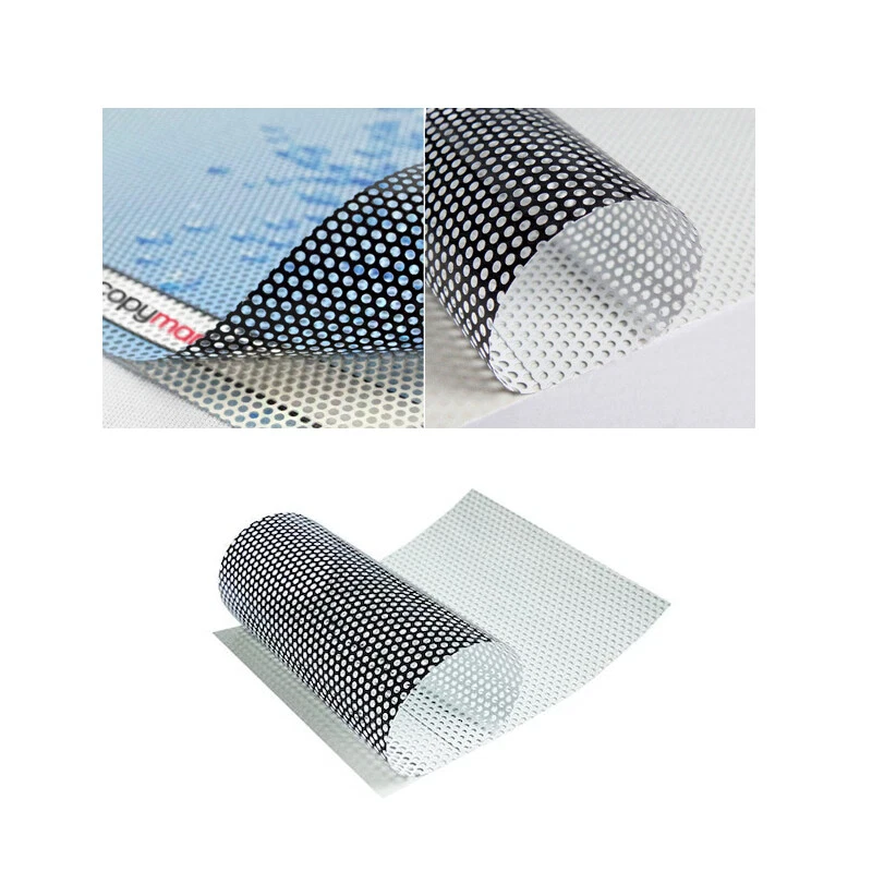 One Way Vision Lochfolie für Sichtschutzfolie Büro Schwarz / Weiss 106cm - Bild 2 von 4