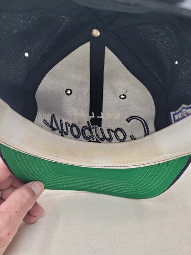 Vintage Dallas Cowboys Sports Specialties Script Black Dome Snapback Hat Wool - Picture 13 of 16