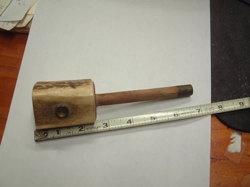 Primitive Blackpowder Ball Starter Ramrod For Muzzleloader Pistols Elk Horn