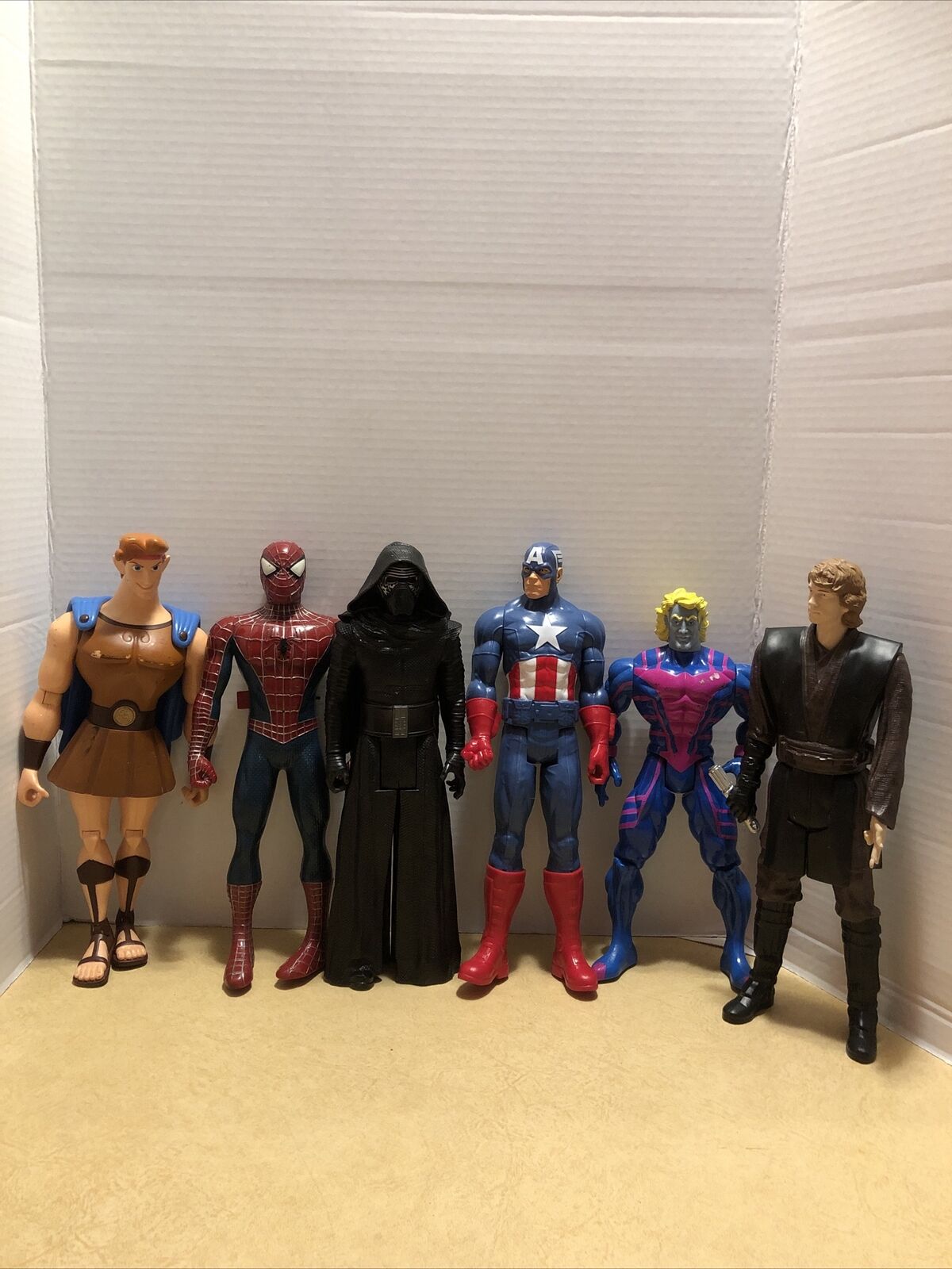 Set of 6 12" SuperHeroes  Spiderman Captain America And More