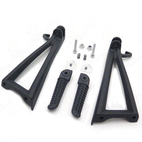 Motorbike Black Rear Passenger Foot Pegs Bracket For Yamaha YZF R6 2006-2016 - Picture 3 of 5