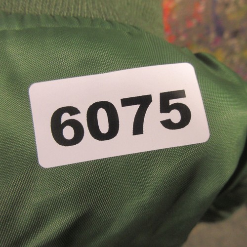 Kids Aviator Bomber Jacket 6/8 F18 Apache Patches Sage Green Lightly Insulated - Picture 12 of 12
