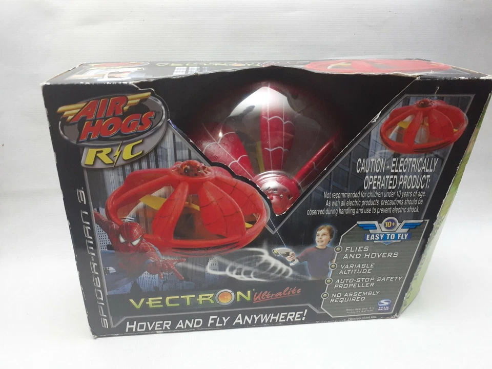 SPIDERMAN Vectron Ultralite AIR HOGS R/C Hover Flying Saucer Toy SPINMASTER 2007 - Image 4 of 4