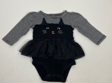 Carter  s Baby Girl Halloween Black Cat Bodysuit Outfit Tulle Skirt Costume 9m 9